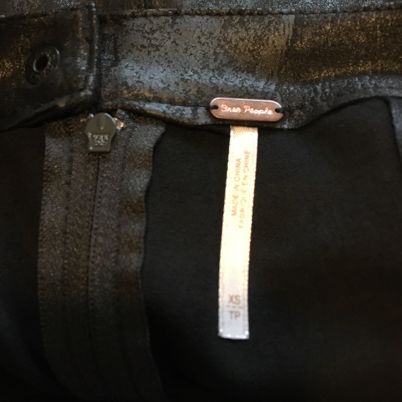 Free People Rumi Ruched Mini Skirt Black XS NWT - Picture 5 of 6